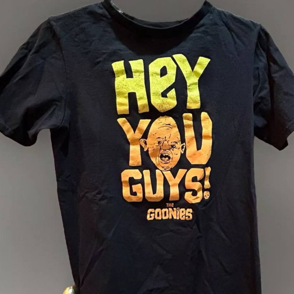 The Goonies Sloth Shirt Youth Sz XL Black Short Sleeve Hey You Guys